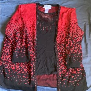 Red and Black Alfred Dunner Sweater